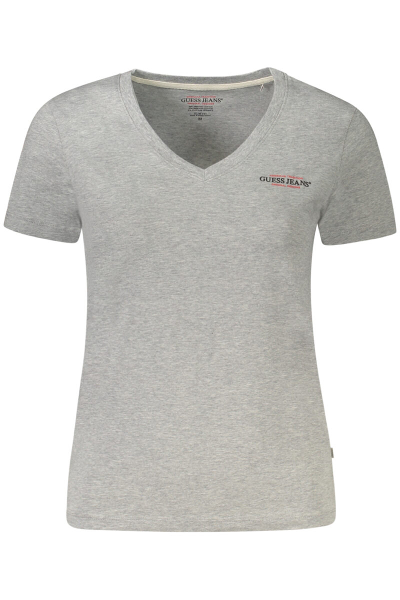 GUESS JEANS Damen T-Shirt Kurzarm Grau