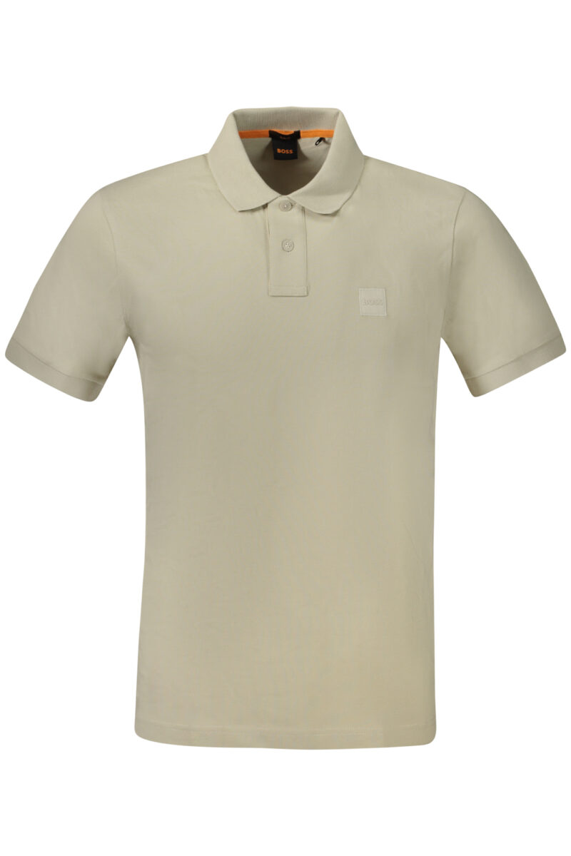 HUGO BOSS PÁNSKÉ POLO TRIČKO S KRÁTKÝM RUKÁVEM BĚŽOVÁ