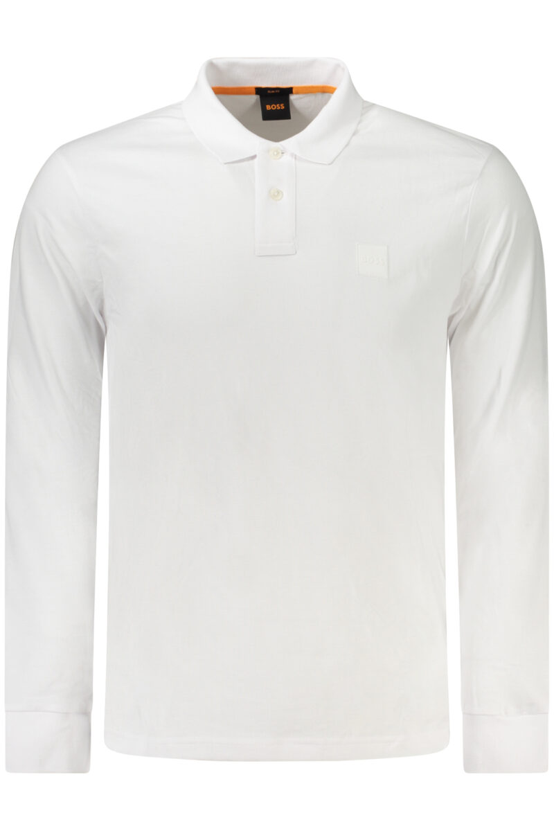 HUGO BOSS PÁNSKÉ POLO S DLOUHÝM RUKÁVEM BÍLÉ