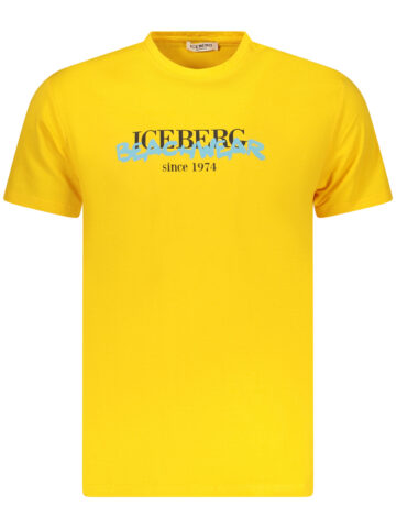 ICEBERG PÁNSKÉ TRIČKO S KRÁTKÝM RUKÁVEM ŽLUTÉ