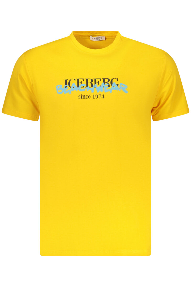 ICEBERG PÁNSKÉ TRIČKO S KRÁTKÝM RUKÁVEM ŽLUTÉ