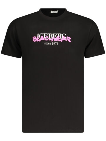 ICEBERG Herren Kurzarm T-Shirt Schwarz