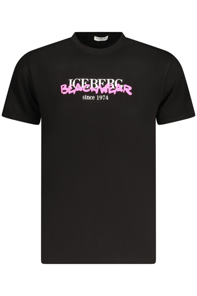 ICEBERG Herren Kurzarm T-Shirt Schwarz
