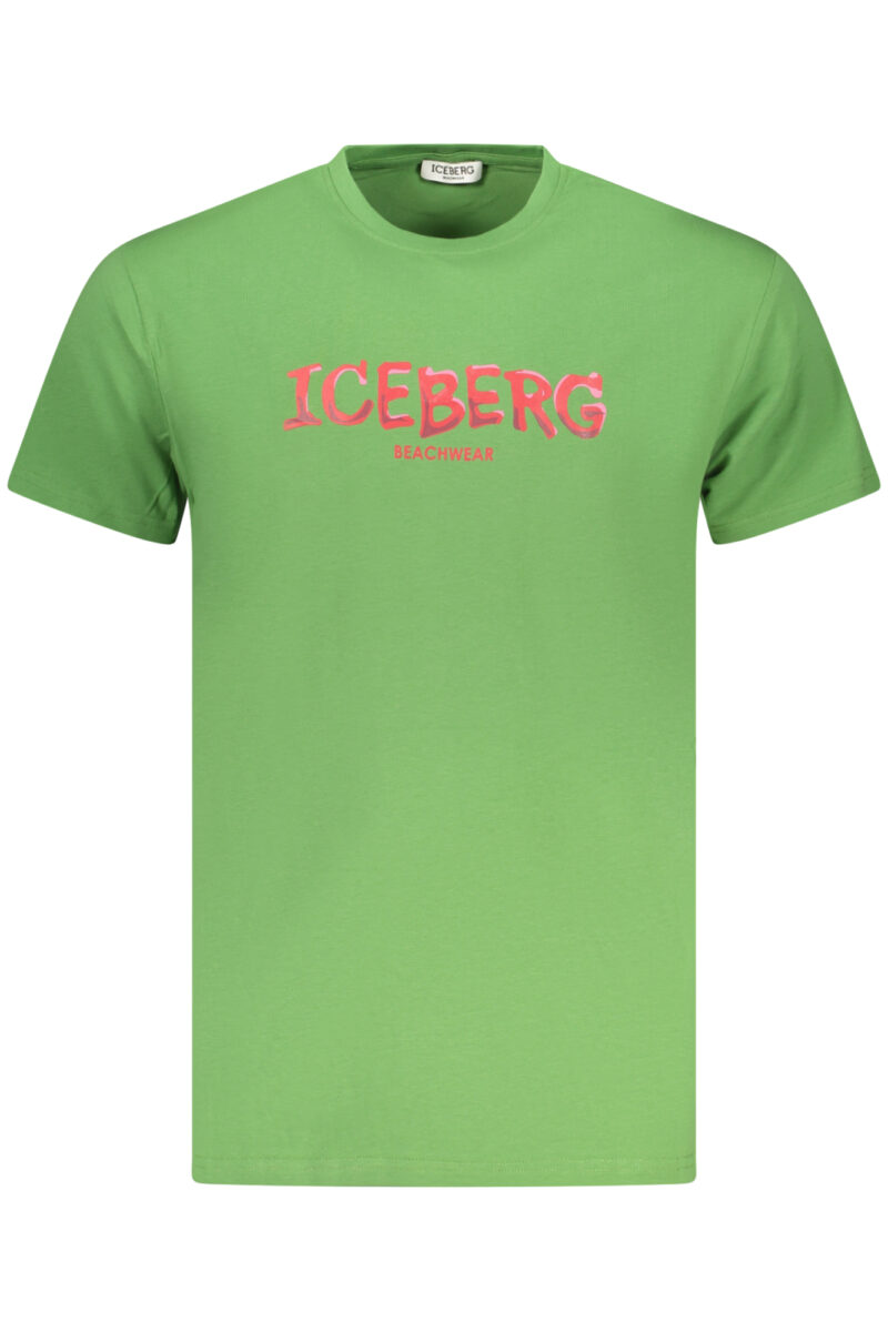 ICEBERG PÁNSKÉ TRIČKO S KRÁTKÝM RUKÁVEM ZELENÉ