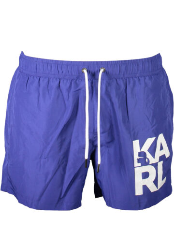 KARL LAGERFELD BEACHWEAR PÁNSKÉ MODRÉ PLAVKOVÉ BOXERKY