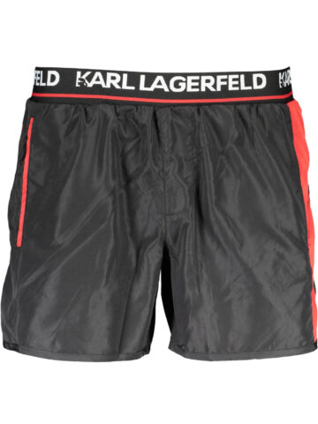 KARL LAGERFELD BEACHWEAR PLÁVKOVÉ BOXERKY ČERNÉ PÁNSKÉ