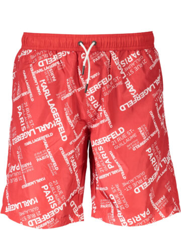 KARL LAGERFELD BEACHWEAR PÁNSKÉ ČERVENÉ PLAVKY