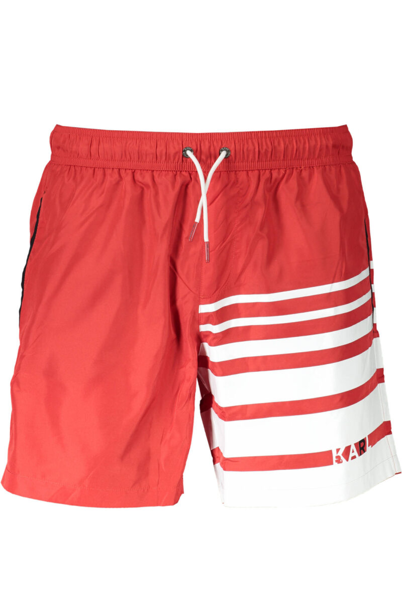 KARL LAGERFELD BEACHWEAR PÁNSKÉ PLAVECKÉ KALHOTKY ČERVENÉ