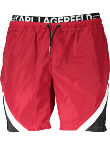 KARL LAGERFELD BEACHWEAR PÁNSKÉ ČERVENÉ PLAVKOVÉ BOXERKY