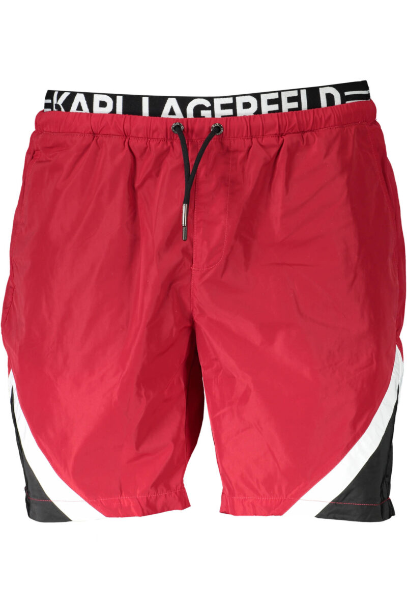 KARL LAGERFELD BEACHWEAR PÁNSKÉ ČERVENÉ PLAVKOVÉ BOXERKY