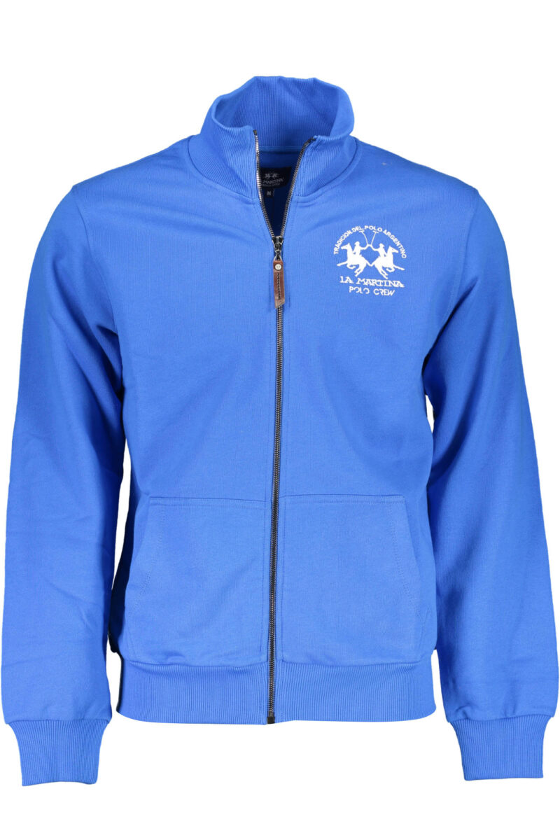 LA MARTINA Herren Sweatshirt Blau mit Reißverschluss