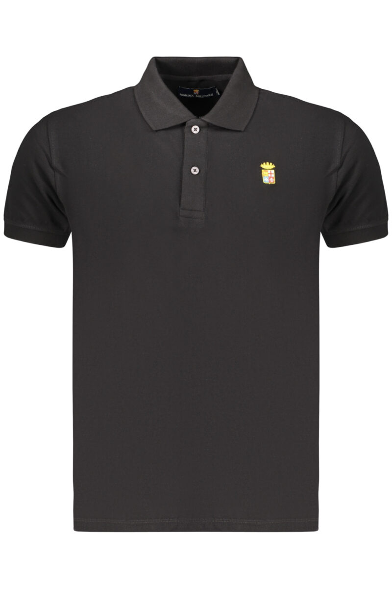 NAVY PÁNSKÉ ČERNÉ POLO TRIČKO S KRÁTKÝM RUKÁVEM