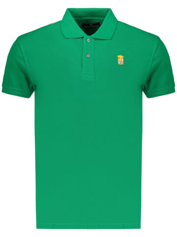 NAVY GREEN PÁNSKÉ ZELENÉ POLO TRIČKO S KRÁTKÝM RUKÁVEM