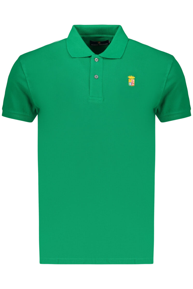 NAVY GREEN PÁNSKÉ ZELENÉ POLO TRIČKO S KRÁTKÝM RUKÁVEM