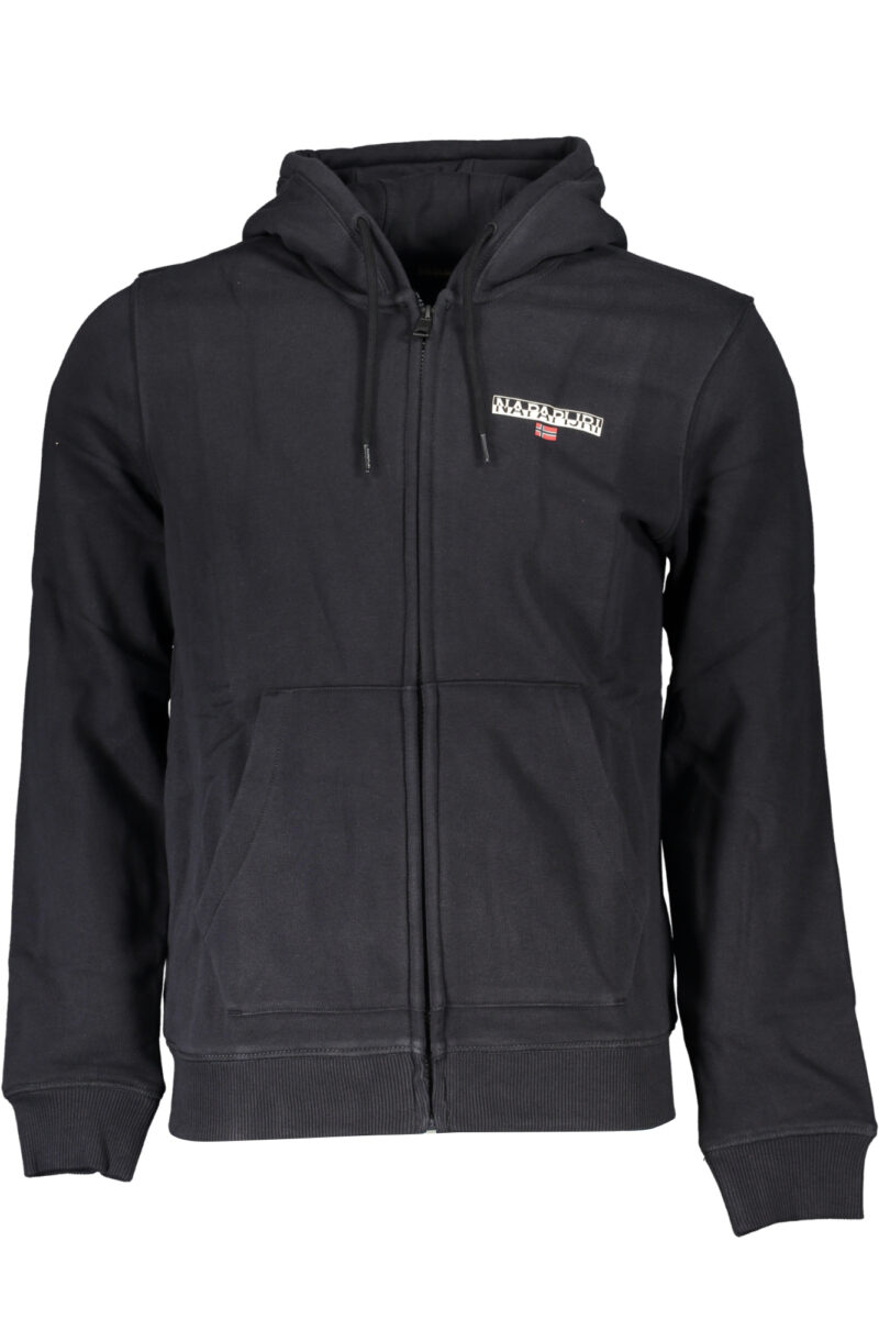 Napapijri Herren Kapuzensweatshirt mit Reißverschluss Schwarz