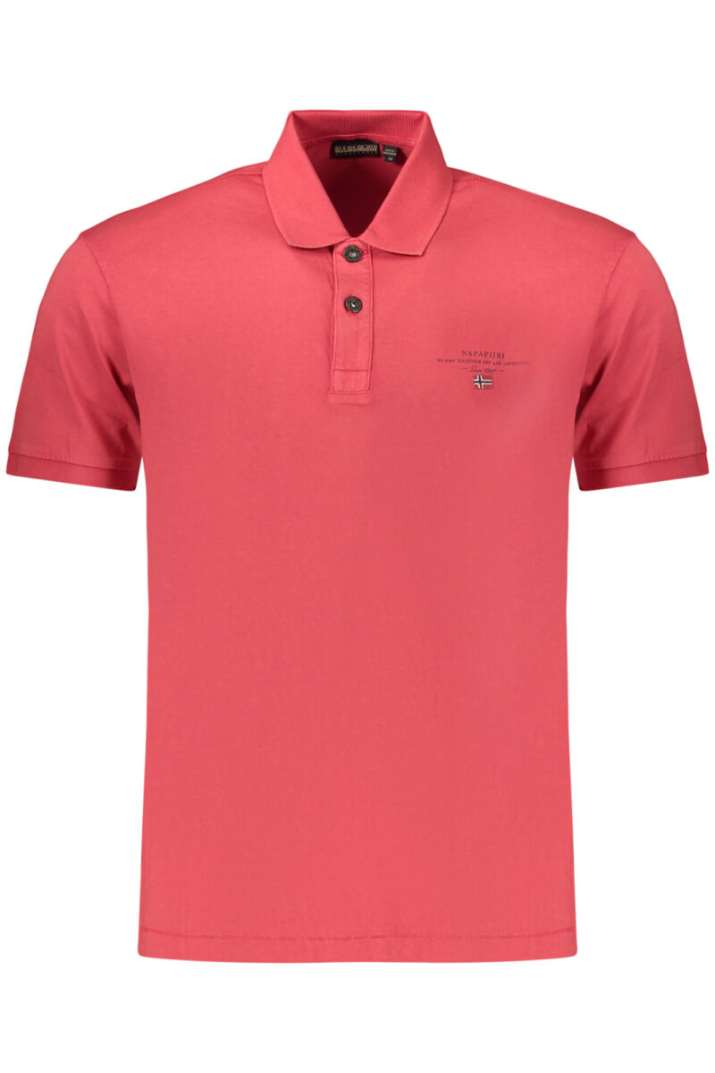 NAPAPIJRI PÁNSKÁ POLOKOŠILE S KRÁTKÝM RUKÁVEM ČERVENÁ
