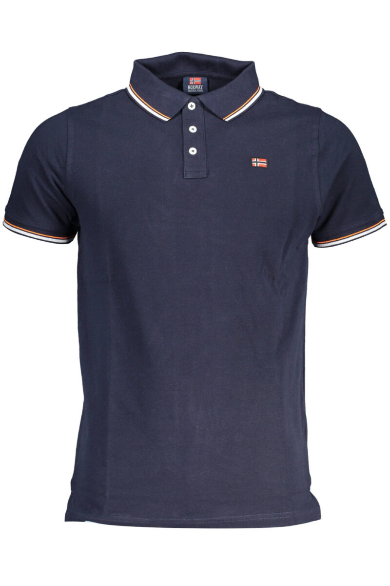NORWAY 1963 Herren Kurzarm-Polo Blau