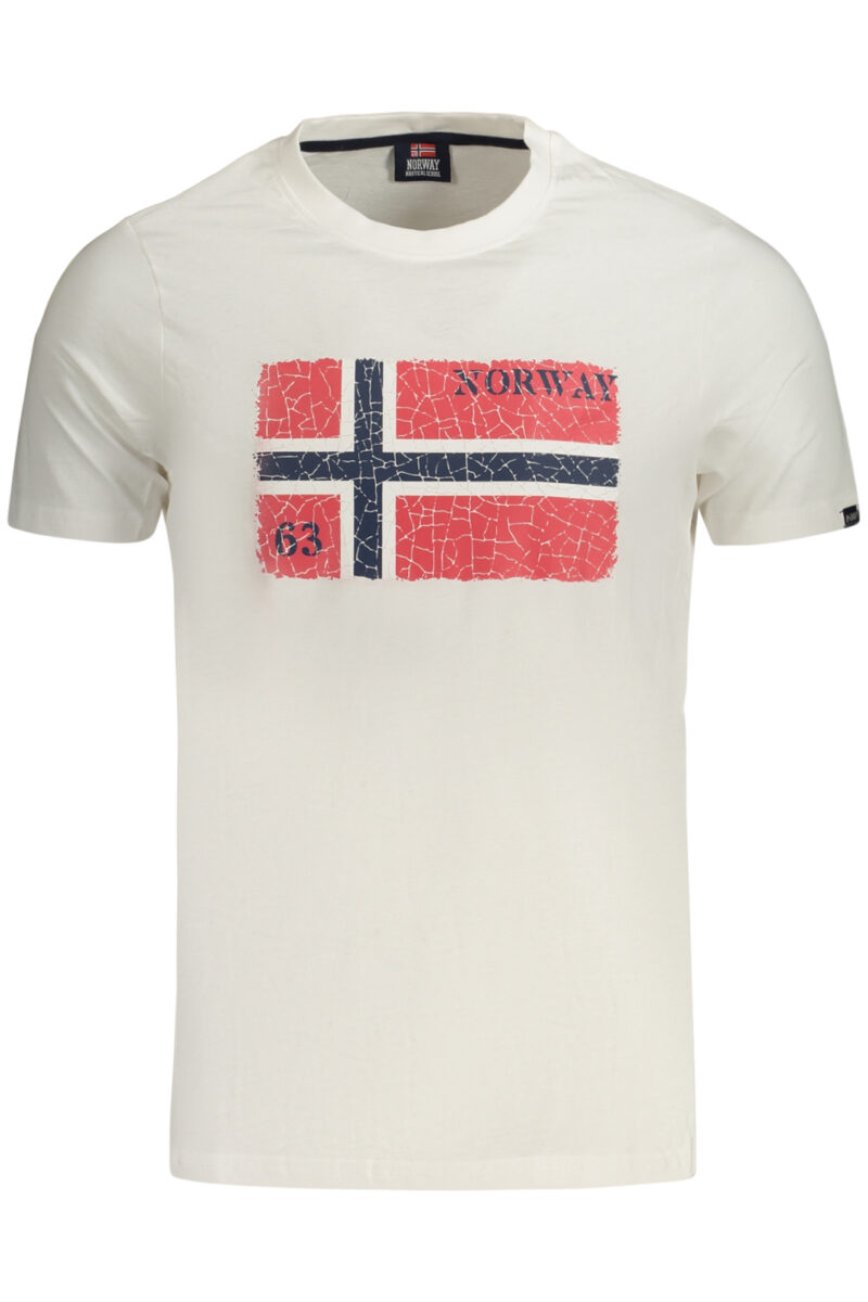 NORWAY 1963 PÁNSKÉ TRIČKO S KRÁTKÝM RUKÁVEM BÍLÉ