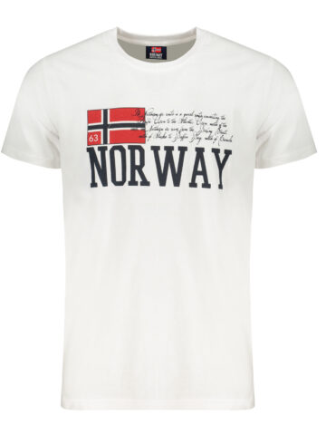 NORWAY 1963 PÁNSKÉ TRIČKO S KRÁTKÝM RUKÁVEM BÍLÉ