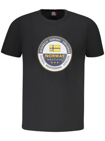 NORWAY 1963 PÁNSKÉ TRIČKO S KRÁTKÝM RUKÁVEM ČERNÉ