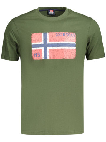 NORWAY 1963 PÁNSKÉ TRIČKO S KRÁTKÝM RUKÁVEM ZELENÉ
