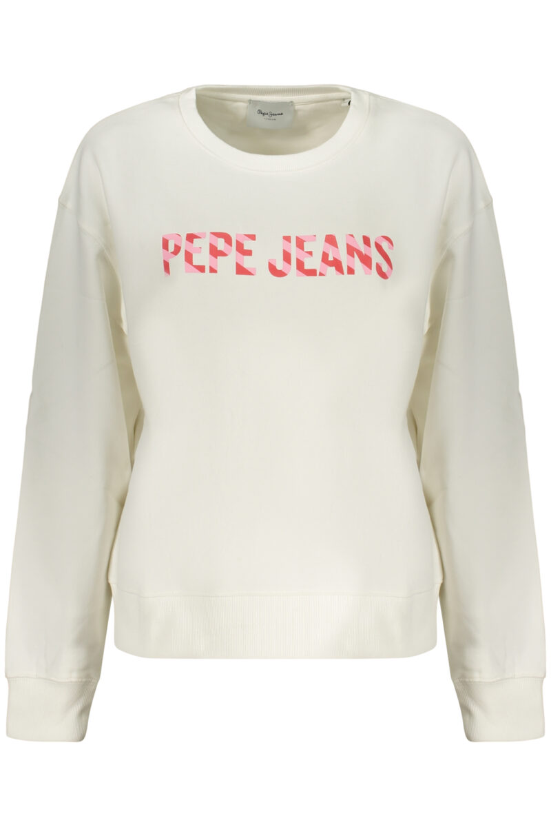 PEPE JEANS DÁMSKÁ BÍLÁ MIKINA S KAPUCÍ A ZIPEM