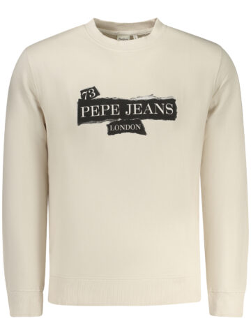 PEPE JEANS PÁNSKÁ MIKINA BEZ ZIPU BÉŽOVÁ