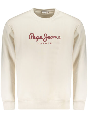 PEPE JEANS PÁNSKÁ MIKINA BEZ ZIPU BÍLÁ