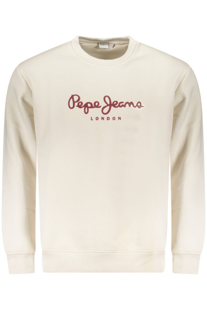 PEPE JEANS PÁNSKÁ MIKINA BEZ ZIPU BÍLÁ