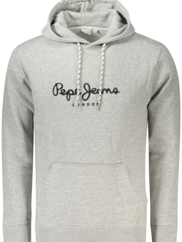 PEPE JEANS PÁNSKÁ MIKINA BEZ ZIPU ŠEDÁ