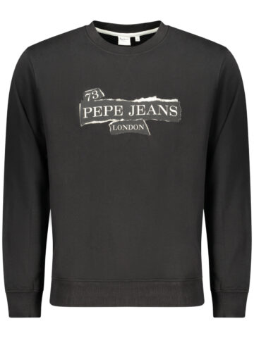 PEPE JEANS PÁNSKÁ MIKINA BEZ ZIPU ČERNÁ