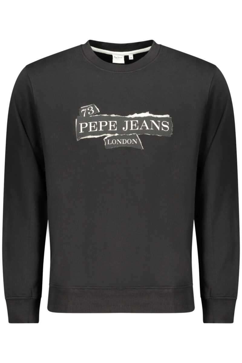 PEPE JEANS PÁNSKÁ MIKINA BEZ ZIPU ČERNÁ