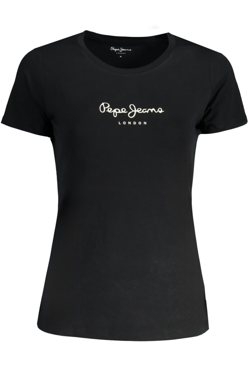 PEPE JEANS DÁMSKÉ ČERNÉ TRIČKO S KRÁTKÝM RUKÁVEM