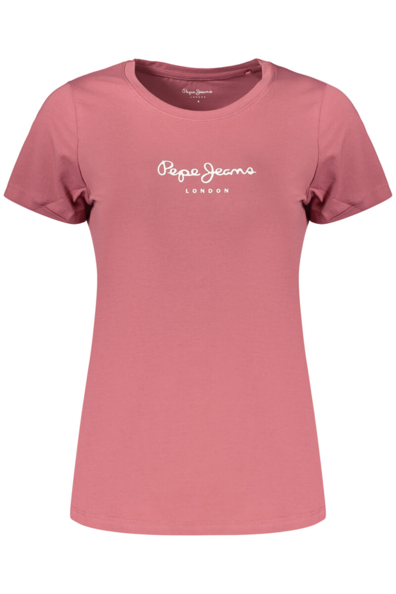 PEPE JEANS DÁMSKÉ TRIČKO S KRÁTKÝM RUKÁVEM RŮŽOVÉ
