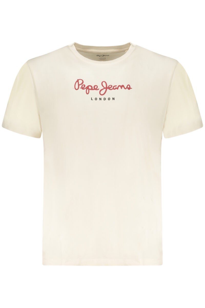 PEPE JEANS PÁNSKÉ TRIČKO S KRÁTKÝM RUKÁVEM BÉŽOVÉ