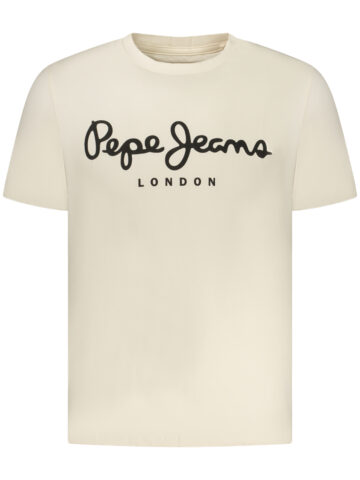 PEPE JEANS PÁNSKÉ TRIČKO S KRÁTKÝM RUKÁVEM BÉŽOVÉ