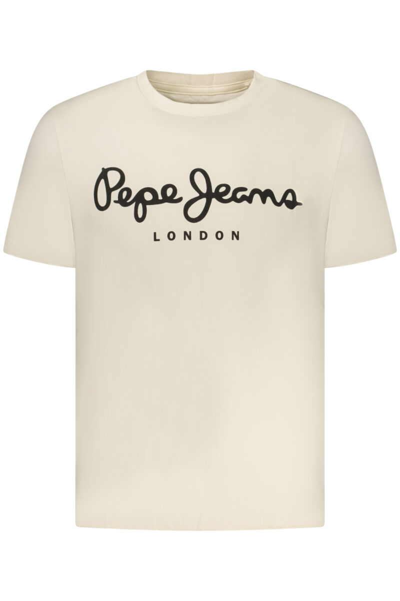 PEPE JEANS PÁNSKÉ TRIČKO S KRÁTKÝM RUKÁVEM BÉŽOVÉ
