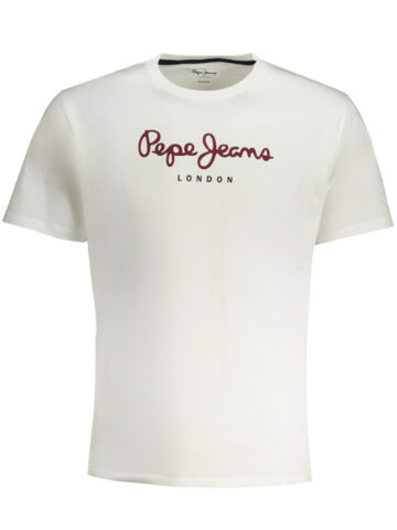 PEPE JEANS PÁNSKÉ BÍLÉ TRIČKO S KRÁTKÝM RUKÁVEM