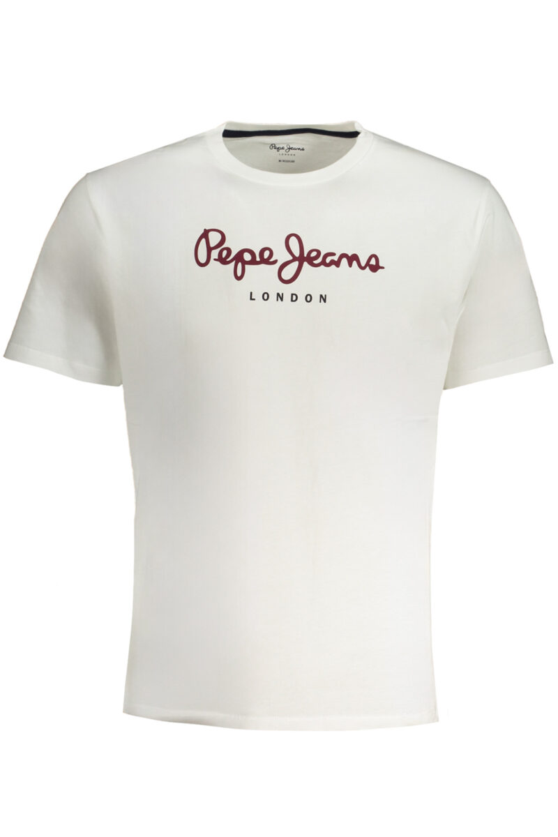 PEPE JEANS PÁNSKÉ BÍLÉ TRIČKO S KRÁTKÝM RUKÁVEM