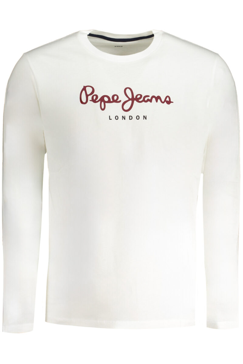 PEPE JEANS PÁNSKÉ TRIČKO S DLOUHÝM RUKÁVEM BÍLÉ