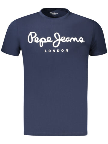 PEPE JEANS MODRÉ PÁNSKÉ TRIČKO S KRÁTKÝM RUKÁVEM