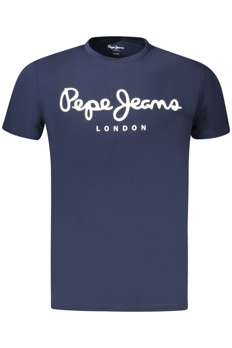 PEPE JEANS MODRÉ PÁNSKÉ TRIČKO S KRÁTKÝM RUKÁVEM