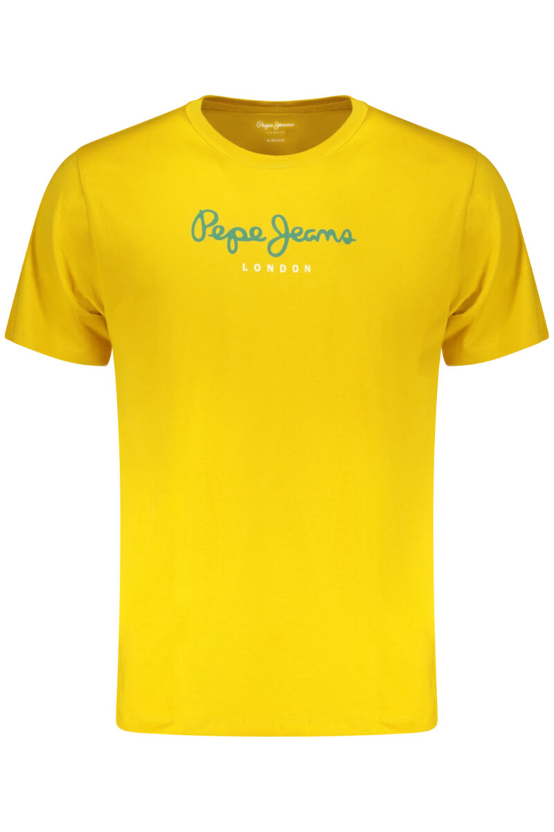 PEPE JEANS PÁNSKÉ TRIČKO S KRÁTKÝM RUKÁVEM ŽLUTÉ