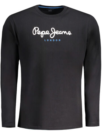 PEPE JEANS PÁNSKÉ TRIČKO S DLOUHÝM RUKÁVEM ČERNÉ