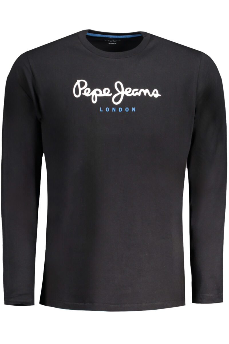 PEPE JEANS PÁNSKÉ TRIČKO S DLOUHÝM RUKÁVEM ČERNÉ