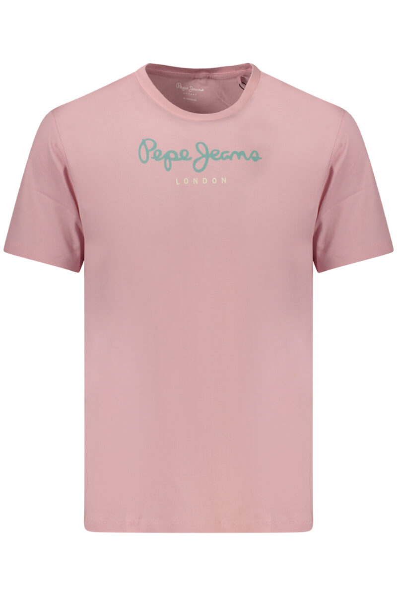 PEPE JEANS PÁNSKÉ TRIČKO S KRÁTKÝM RUKÁVEM RŮŽOVÉ