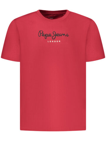 PEPE JEANS PÁNSKÉ TRIČKO S KRÁTKÝM RUKÁVEM ČERVENÉ