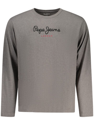 PEPE JEANS PÁNSKÉ TRIČKO S DLOUHÝM RUKÁVEM ŠEDÉ
