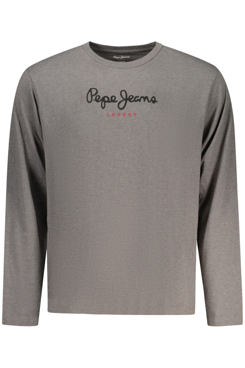 PEPE JEANS PÁNSKÉ TRIČKO S DLOUHÝM RUKÁVEM ŠEDÉ