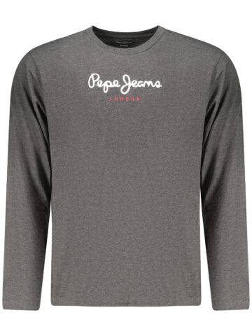 PEPE JEANS PÁNSKÉ TRIČKO S DLOUHÝM RUKÁVEM ŠEDÉ